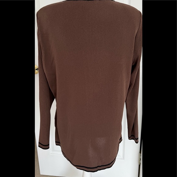 Exclusively Misook Long Sleeve Open Front Cardigan Sweater - Large - Picture 3 of 10